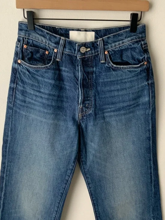 MOTHER SUPERIOR Jeans Rambler Ankle Well Stacked Blue Size 26 - Picture 6 of 15